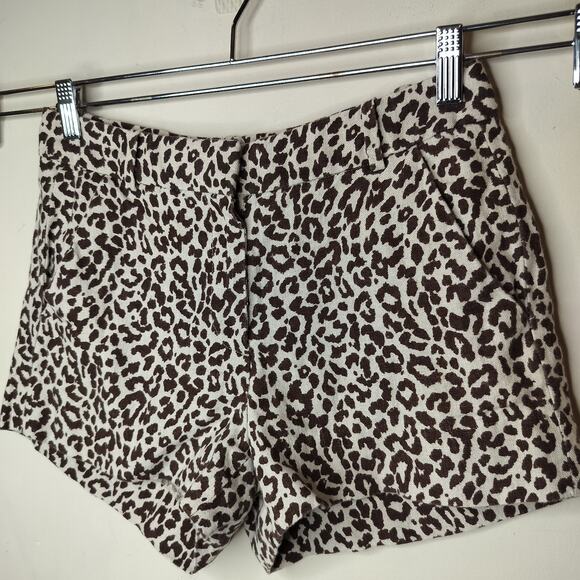 J Crew Cheetah Print Linen Shorts - Picture 4 of 7
